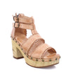 A women's Sloane sandal with a wooden platform and straps by Bed Stu.