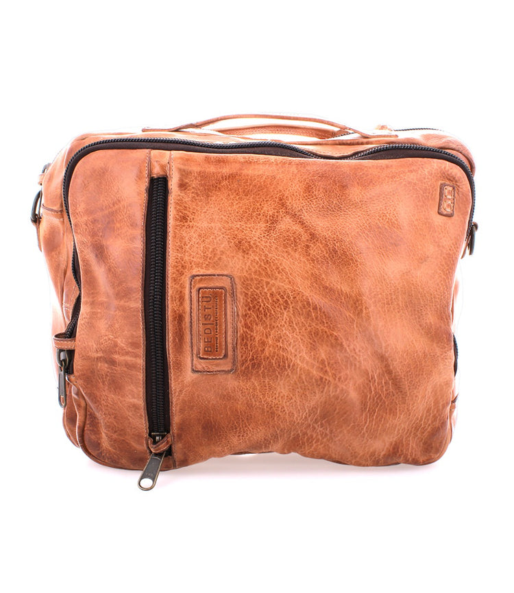 briefcase backpack leather Masa Kawa Expandable 15.6" Laptop Business for Men, Black front flap zippered pocket Multifunctional Leather Bag, Messenger Bag,