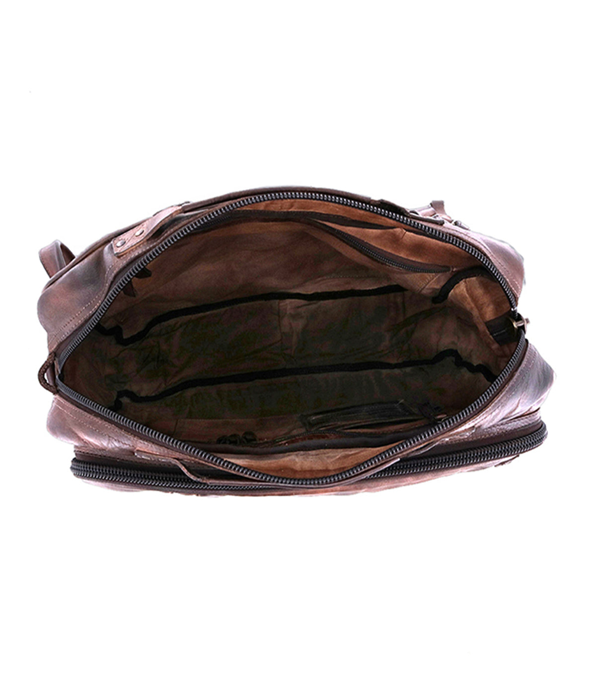 The inside of a Bed Stu Socrates bag.