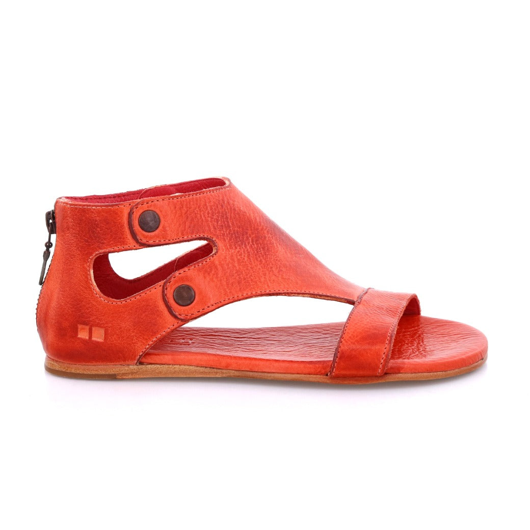 Bed Stu women's red leather Soto sandal.