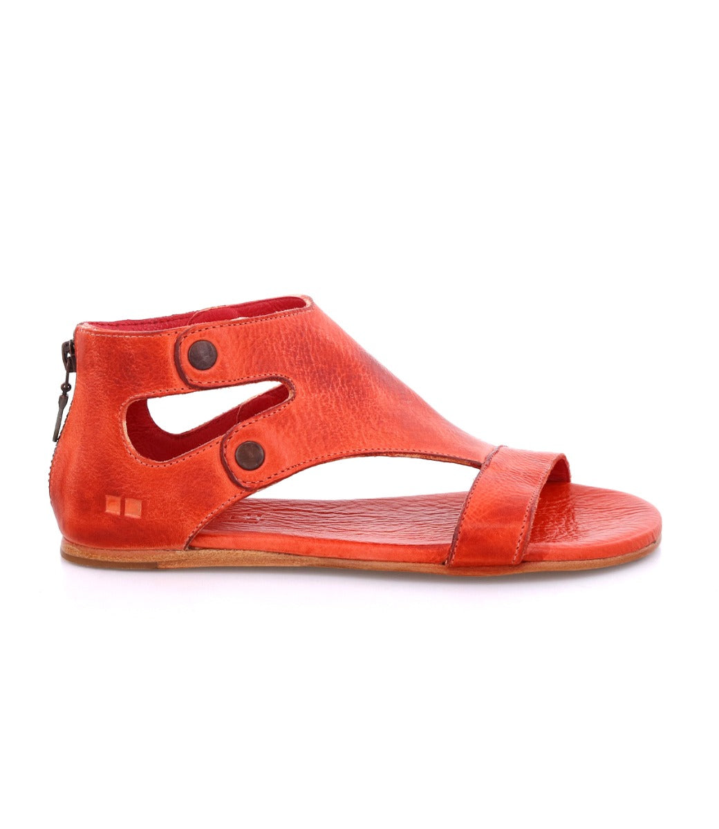 Bed Stu women's red leather Soto sandal.