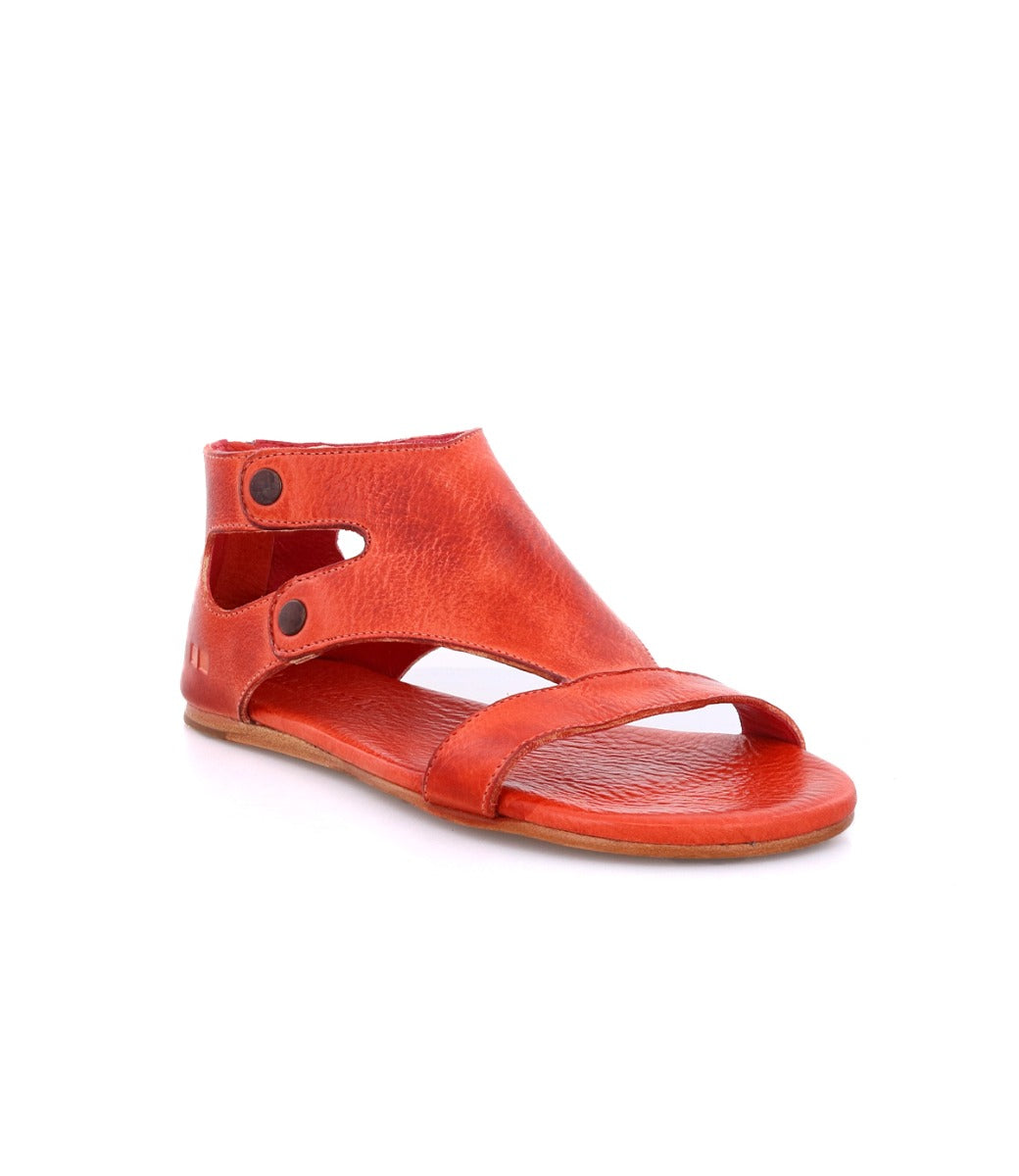 Bed Stu women's red pure leather Soto sandal.