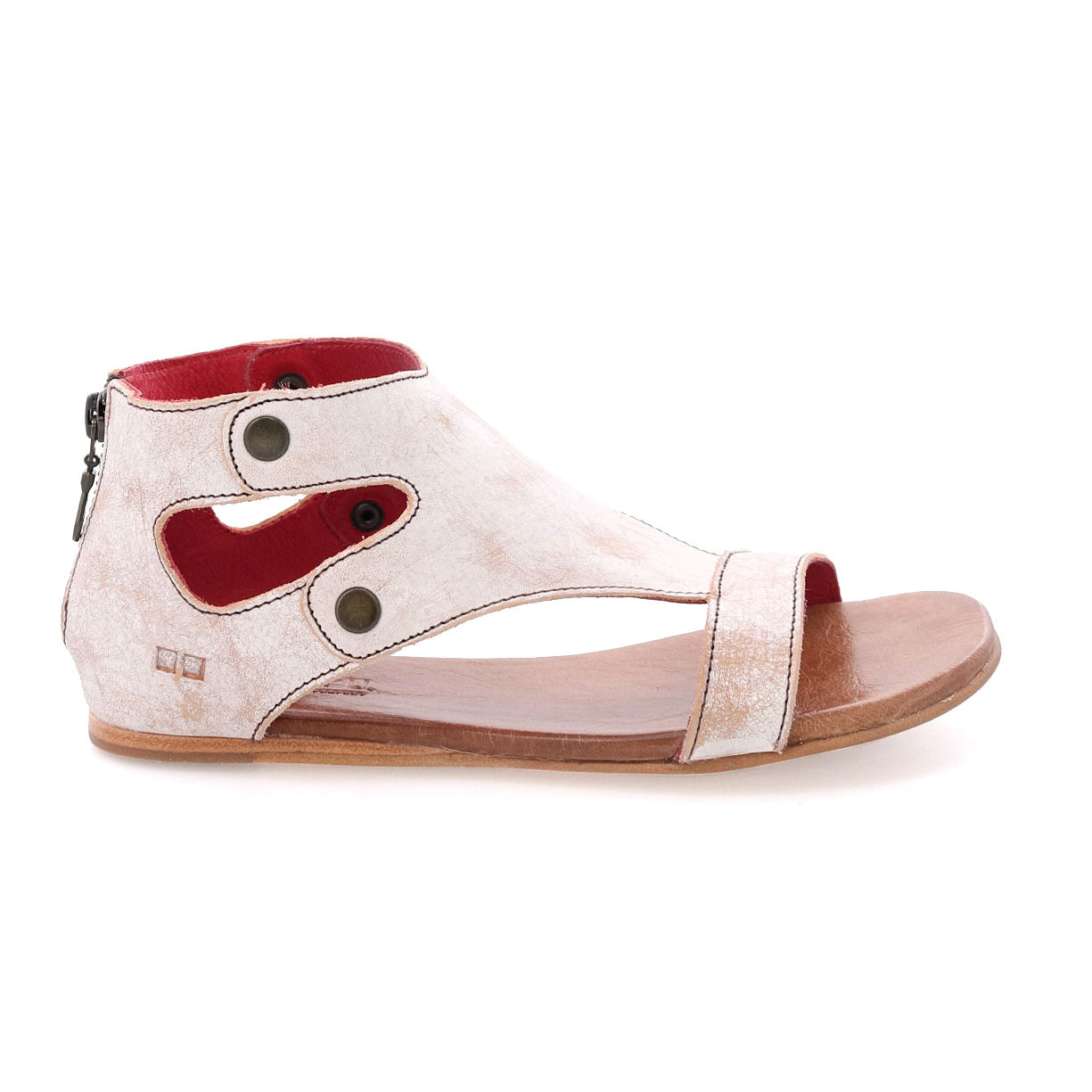 A women's white leather Soto sandal by Bed Stu.