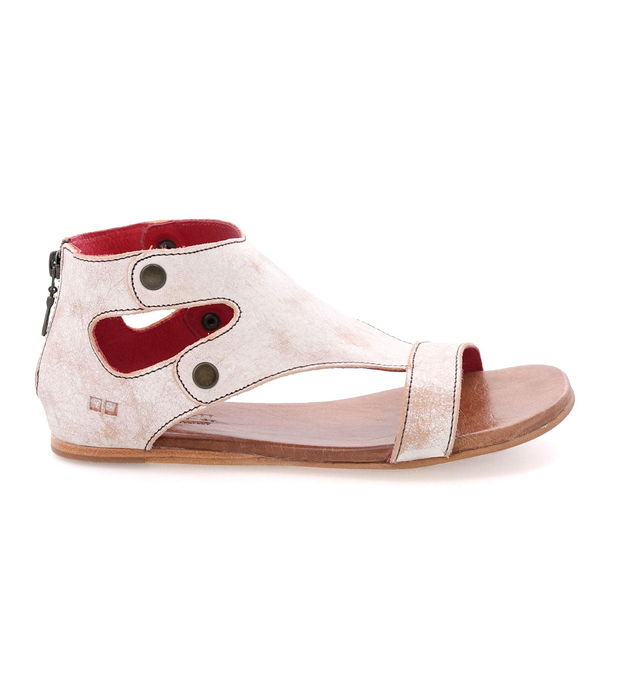 A women's white leather Soto sandal by Bed Stu.
