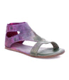 Bed Stu Soto women's sandals in purple and green.