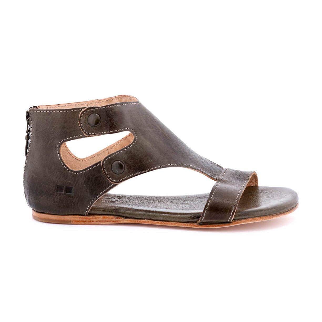 A women's brown leather Soto sandal with two straps by Bed Stu.
