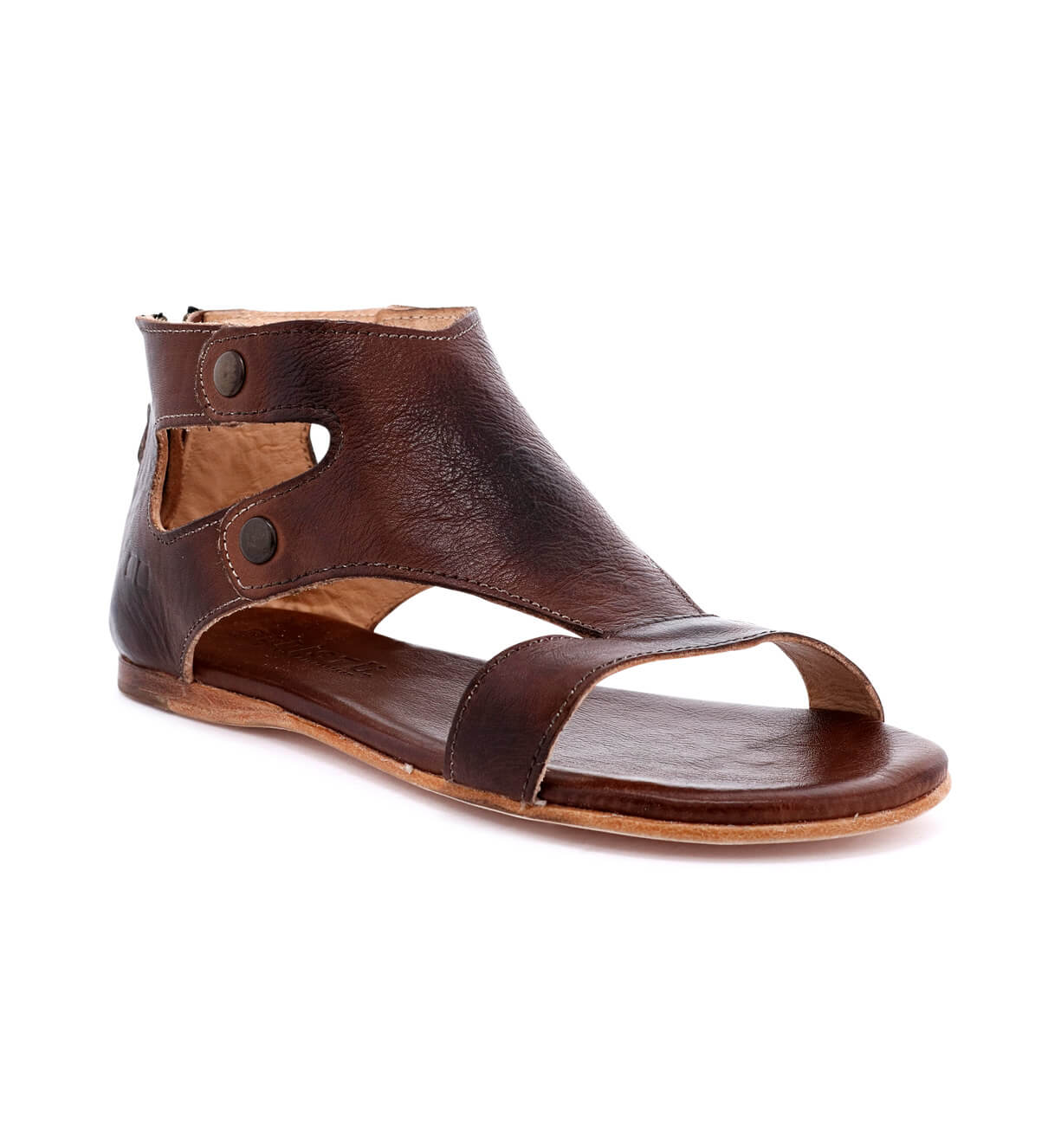 A women's brown Soto sandal with straps and buckles by Bed Stu.