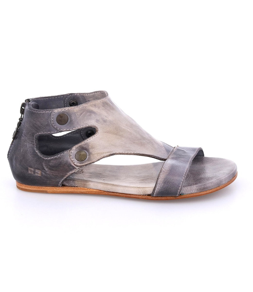 Bed Stu's Soto women's grey leather sandals.
