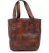A brown leather Bed Stu Stevie tote bag.