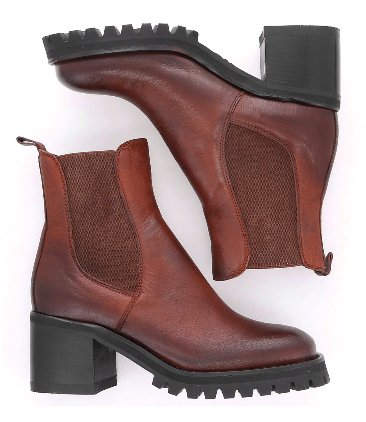 Surge Chelsea boots in brown Italian leather by Bed Stu.