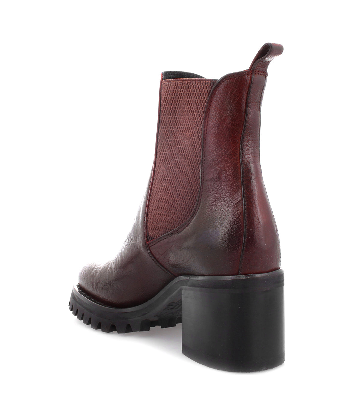 The Surge women's Chelsea boot in burgundy Italian leather by Bed Stu.