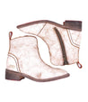 A pair of Tabitha women's white leather ankle boots by Bed Stu.