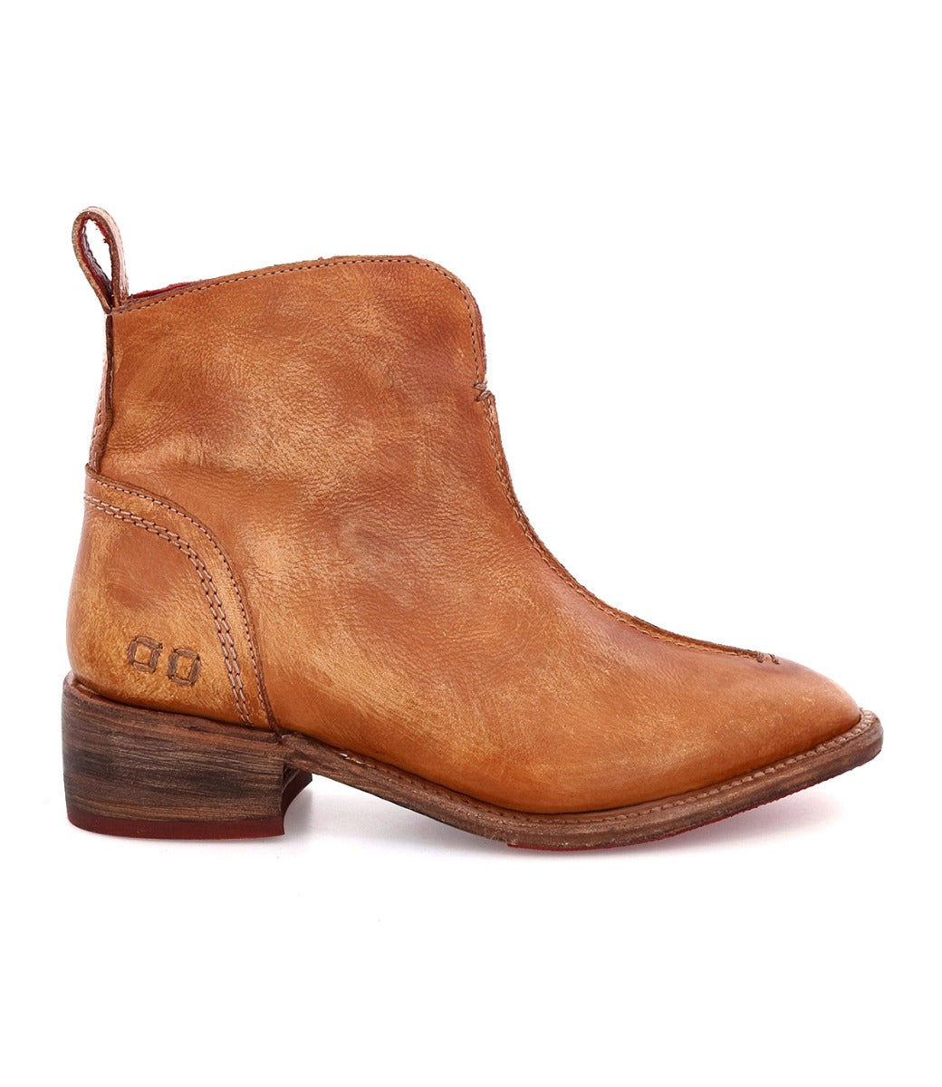 A Tabitha leather ankle boot with a wooden heel by Bed Stu.