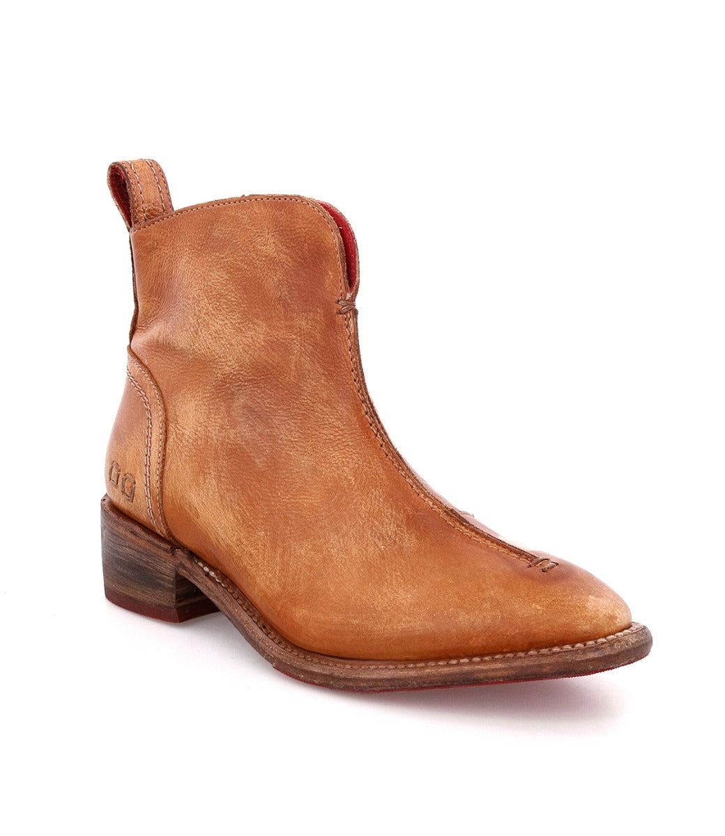 A women's Tan leather Tabitha ankle boot by Bed Stu.