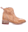 A Tabitha leather ankle boot with a red sole from Bed Stu.