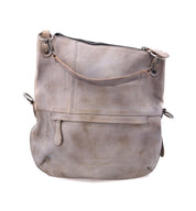 A Tahiti bag from Bed Stu with two handles and a zipper.