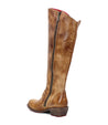A women's Takoma leather riding boot with a zipper, made by Bed Stu.