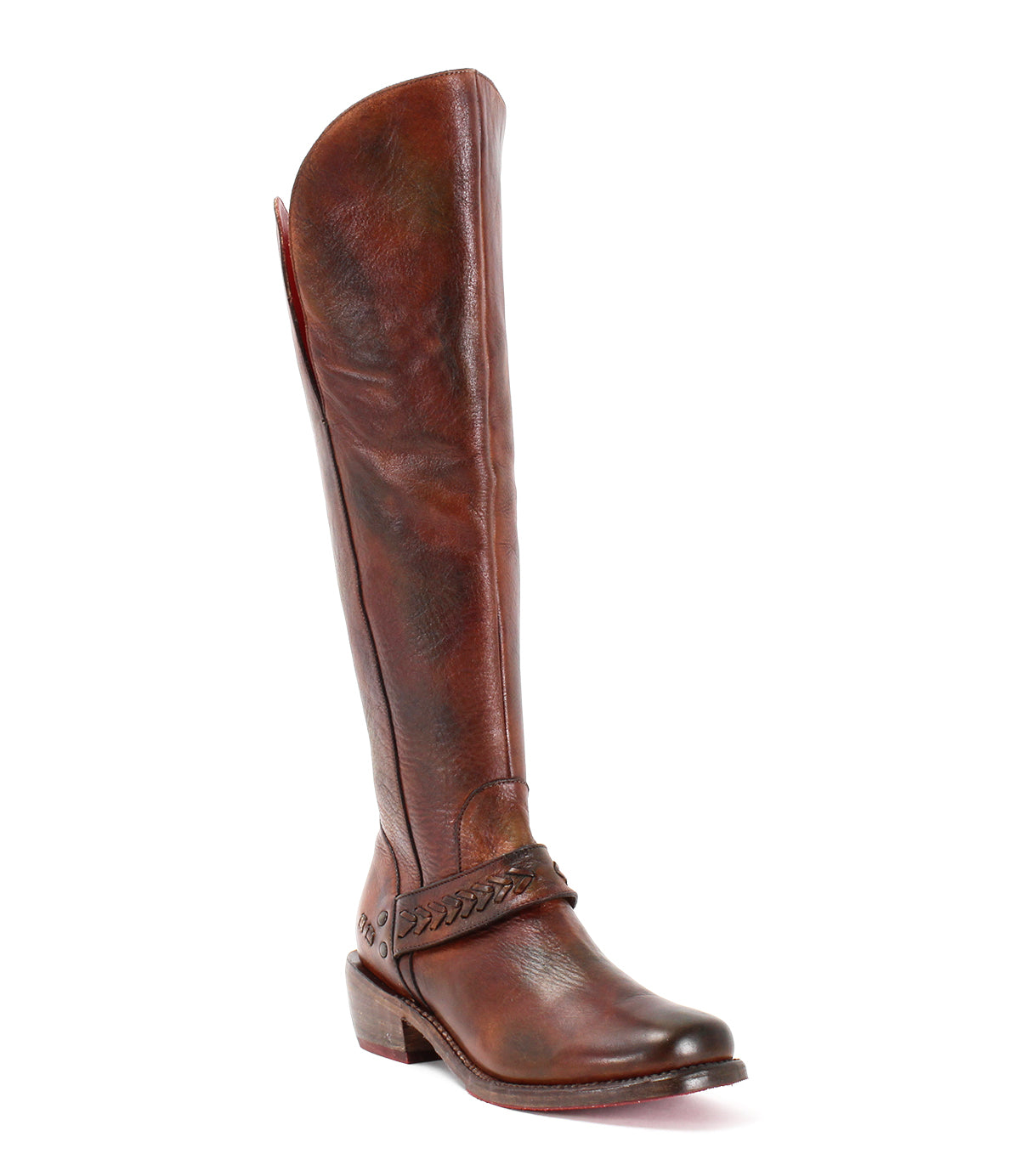 A Takoma women's brown leather riding boot from Bed Stu.