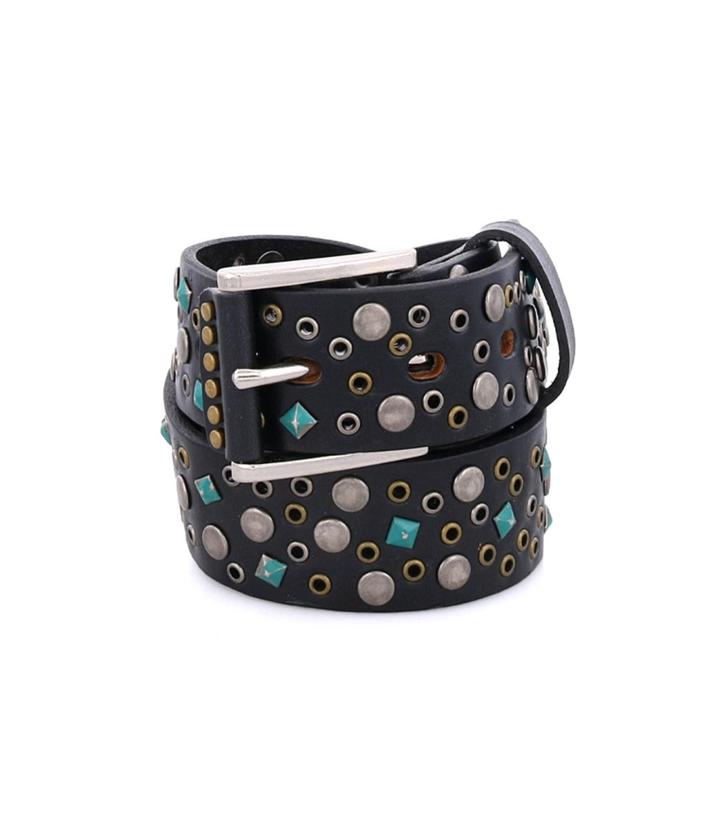 A Tammin belt with turquoise and silver studs. (Brand Name: Bed Stu)