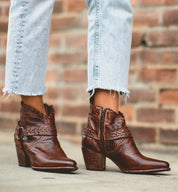 An image of a woman wearing Tania cowboy boots by Bed Stu.
