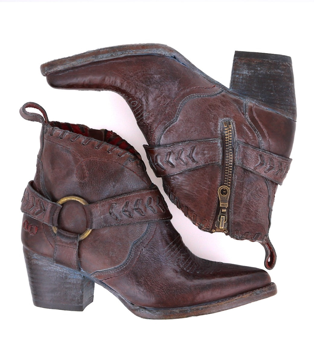 A pair of Tania boots by Bed Stu with buckles.