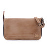 Bed Stu Templeton II oat colored leather three-in-one leather wallet, clutch, and crossbody bag.