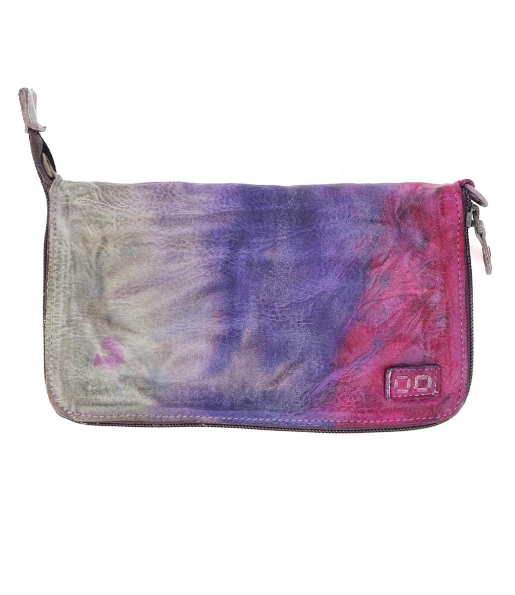 Bed Stu Templeton II pink and purple leather multi-functional pure leather clutch.