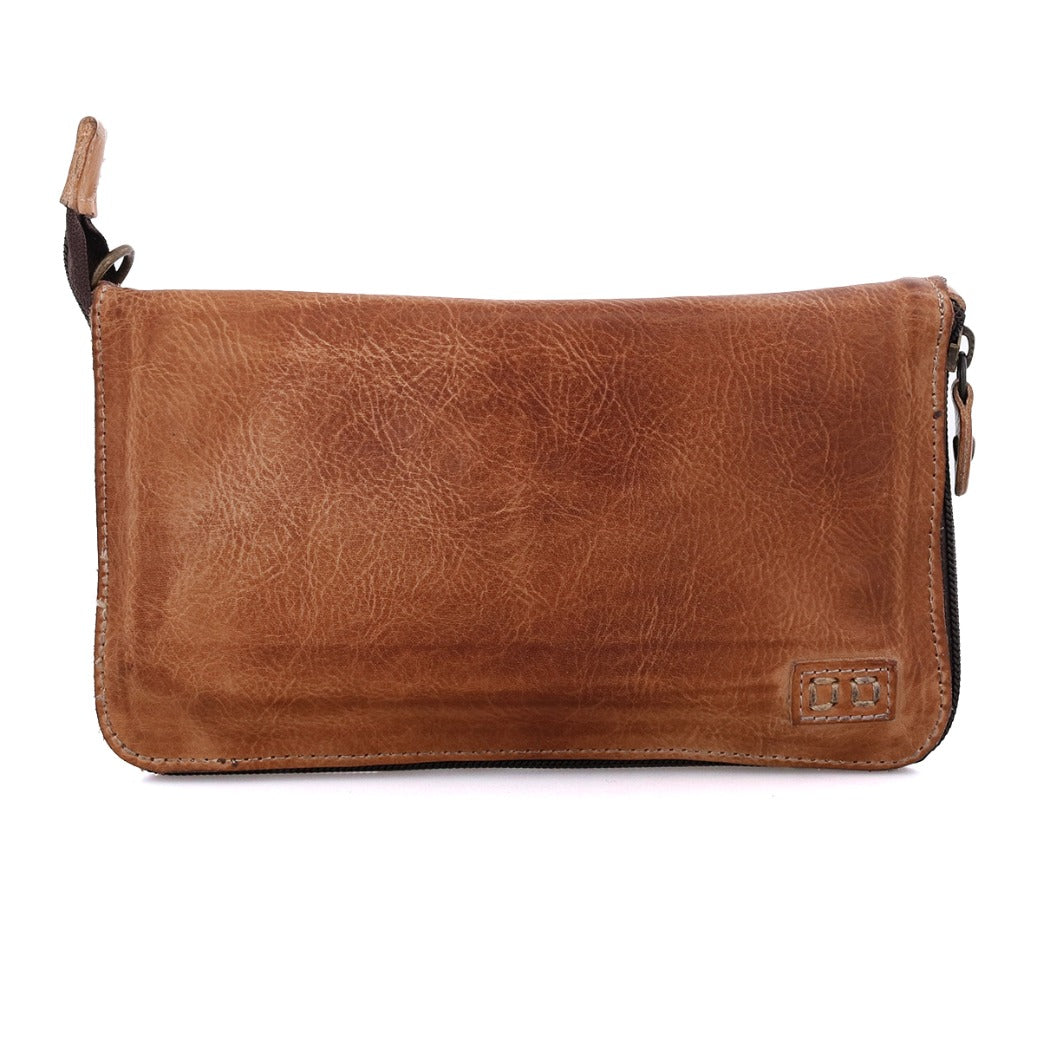 Bed Stu Templeton II tan leather multi-functional pure leather clutch.