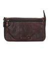 Bed Stu Templeton II teak leather multi-functional pure leather clutch with zipper.