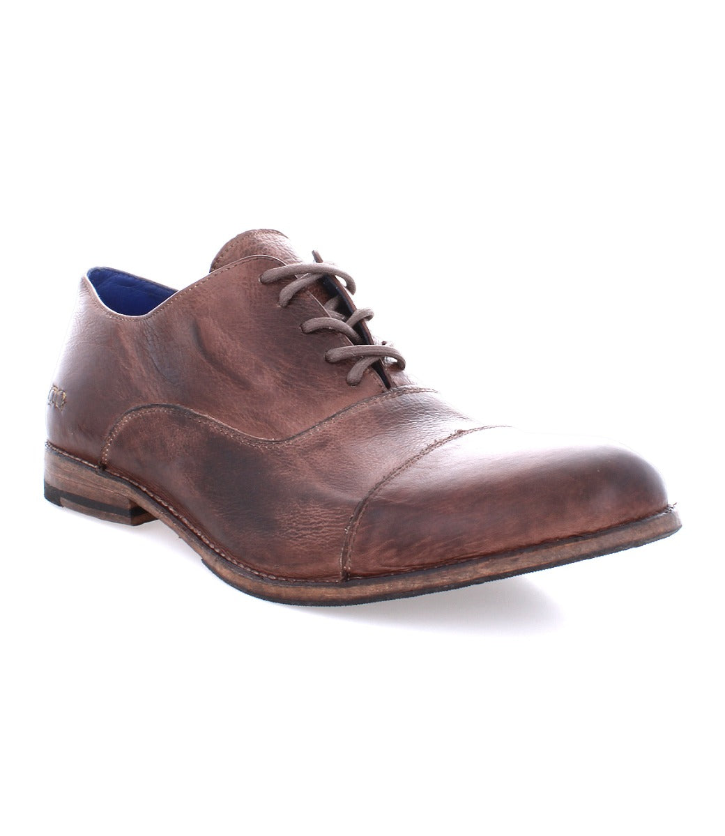 A men's brown lace up Thorn oxford shoe by Bed Stu.