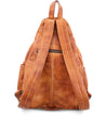 A Tommie leather backpack by Bed Stu on a white background.