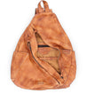 A Tommie leather backpack with a zippered compartment by Bed Stu.