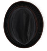 A black and brown Turino fedora hat by Bed Stu on a white background.