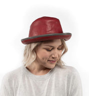 A woman wearing a Turino fedora by Bed Stu.