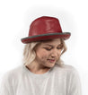 A woman wearing a Turino fedora by Bed Stu.