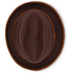 A Turino leather hat on a white background, by Bed Stu.