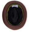 A brown Turino hat with a green and yellow stripe from Bed Stu.