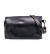 A black leather Cadence crossbody bag with an adjustable strap by Bed Stu.