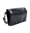 A Cadence black leather clutch bag by Bed Stu.