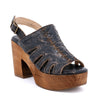 A women's Fontella sandal with a wooden platform and straps by Bed Stu.