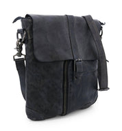 An image of a black leather Jack messenger bag by Bed Stu.