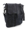 An image of a black leather Jack messenger bag by Bed Stu.