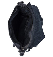 The inside of a Jack black purse with zippers by Bed Stu.