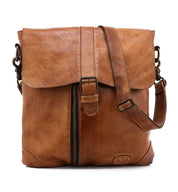 The Jack men's brown leather crossbody bag by Bed Stu.