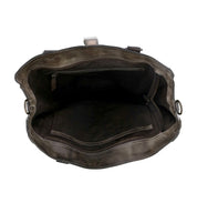 The inside of a Bed Stu Mildred brown leather bag.