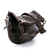 A brown leather Tahiti bag by Bed Stu with two straps and a zipper.