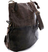 A brown and black Tahiti leather bag with a strap from Bed Stu.