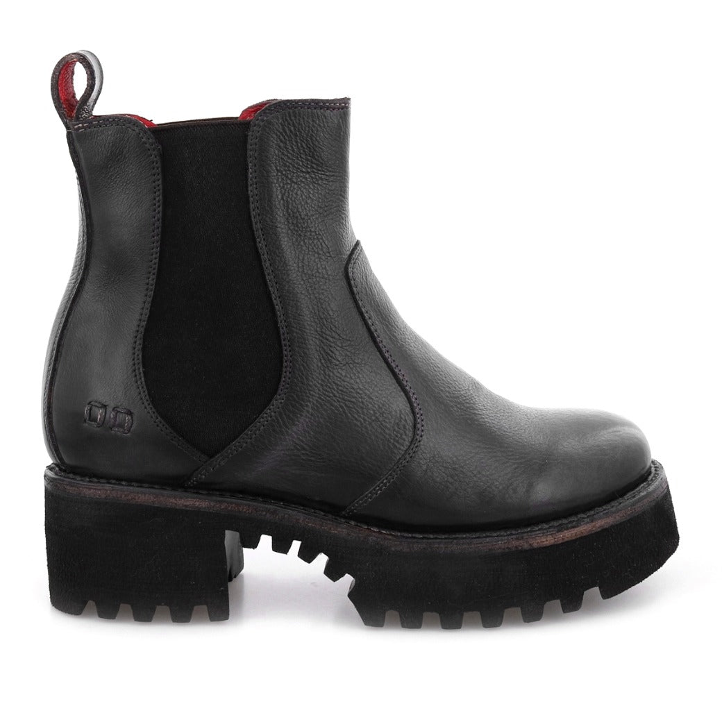 A Valda Hi by Bed Stu chelsea boot with a red sole.