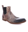 A men's brown leather Vasari chelsea boot on a white background, by Bed Stu.