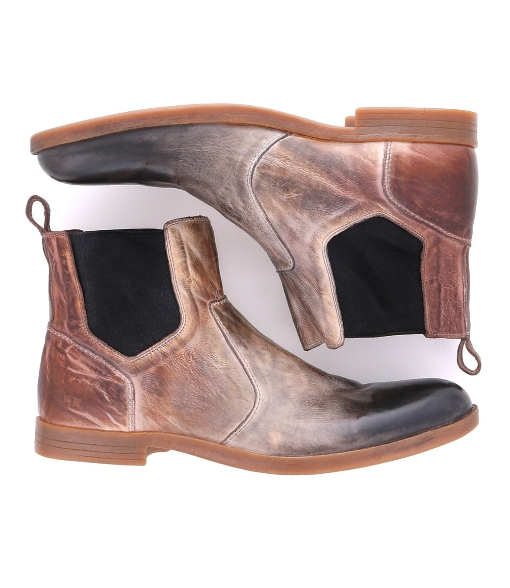 A pair of men's brown leather Vasari chelsea boots by Bed Stu.